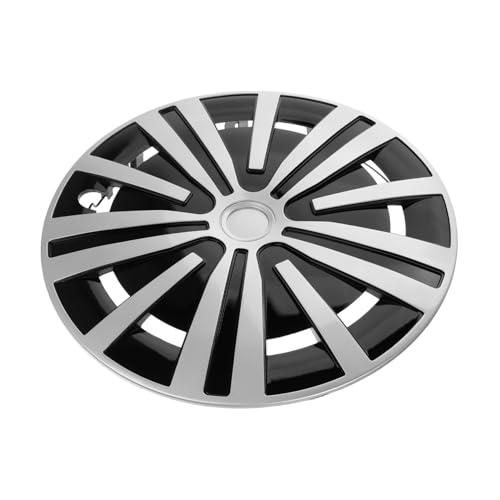 Enjoliveur de roue 14 pouces bague de centrage acier argenté noir Mipcase