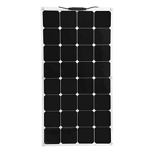 18V 100W Semi-Flexible Solar Panel, Monocrystalline Flodable Outdoor Battery Sun Power Solar Charger for Car/Boat/Trucks/Trailers/Any Other Irregular Surface