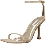 Nine West Women's YESS Heeled Sandal, Gold Glitter, 9