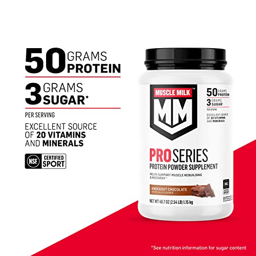 Muscle Milk Pro Series Protein Powder Supplement, Intense Vanilla, 5 Pound, 28 Servings, 50G Protein, 3G Sugar, 20 Vitamins & Minerals, Nsf Certified For Sport, Workout Recovery, Packaging May Vary #TOP1