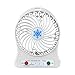 Tischventilator mit LED-Beleuchtung,kompakter Haushalts-Tischventilator für Büro/Wohnheim,3 Windgeschwindigkeiten,4-stufige LED-Leuchten,1200-mAh-Akku,USB-aufladbarer persönlicher Ventilator