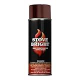 Stove Bright High Temp Paint - Bark Brown - 8126 | Heat Resistant Spray for Wood Stove BBQ Grill Fireplace Engine | Satin Finish | Rust Resistant Metal Coating | Withstands 1200°F | Primer Friendly