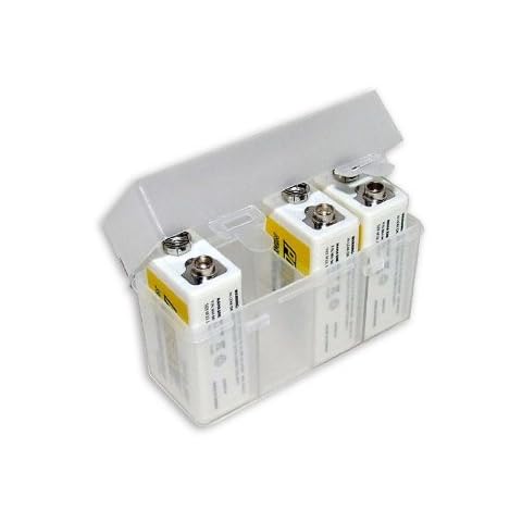 Maha MH-BH49v-4 Powerex - Caja protectora de pilas y baterías de 9 V (espacio para 4) Cover