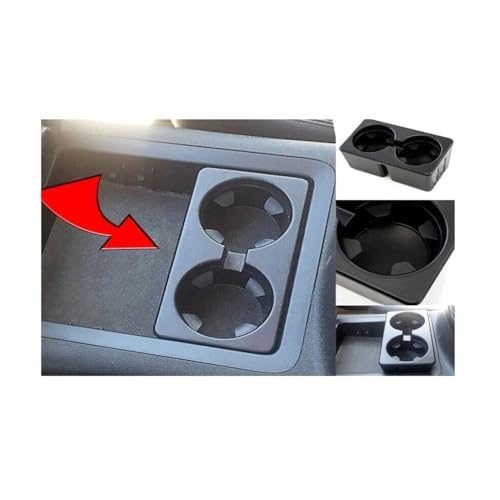 Portavasos de consola dual trasero para autos plástico negro miniatura 5