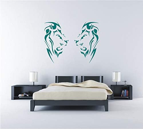 Crown Decals Angry Lion face Decorative Decal Wall Sticker Size (58cm x 40cm) (PVC Vinyl Multicolor)