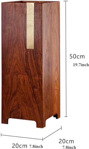 Seau à parapluie en bois massif design traditionnel carré
