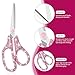 Koqye 7.8-Inch Pink Rhinestone Scissors - Stainless Steel Cute Scissors for Office, Crafting & Home - Decorative Bling Handle Paper Cutting Tool (Pink - 1 Pack)