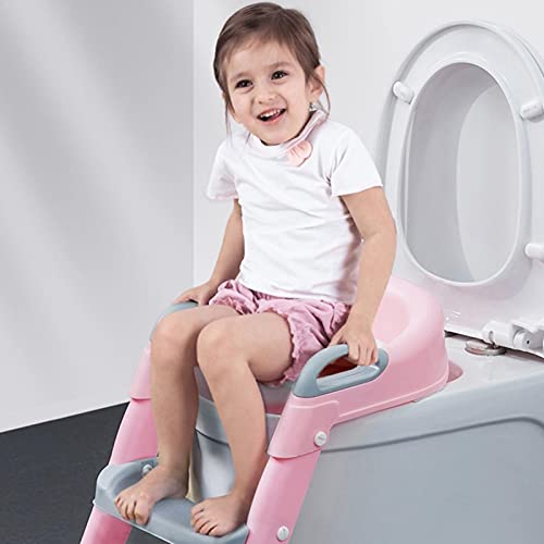 fdsfd Potty Training Toiletbril voor kinderen, toiletbril met trap, ladder extra toilet ladder toilet met antislip… - Afbeelding 5