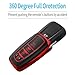 Tukellen for Toyota Key Fob Cover with Keychain,Special Soft TPU Key Case Protector for 2019-2025 RAV4 2020-2022 Highlander Corolla Prius,2018-2024 Camry Avalon C-HR GT86-Red