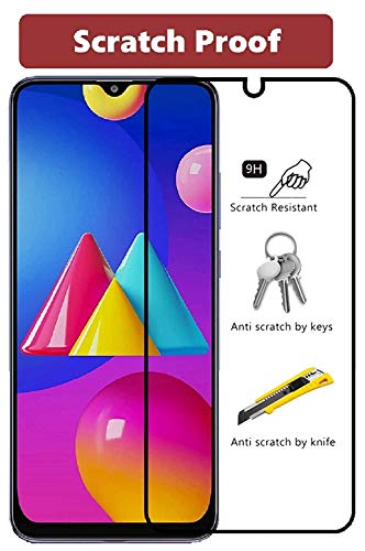 Image of DD SON Screen Protector Full Glue Coverage Edge to Edge Tempered Glass for Samsung Galaxy M02 / M02s (Black)