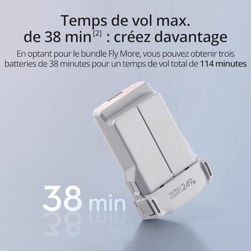 DJI Mini 3 (DJI RC) – Mini Drone Caméra Léger avec Nacelle Mécanique à 3 Axes, Vidéo 4K HDR, Temps de Vol de 38 Minutes, Transmission Vidéo jusqu’à 10 km, Prise de Vue Verticale, Retour Intégré, C0
