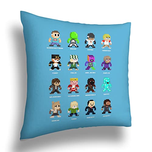 Dream Smp (Named) Velvet Throw Pillow Covers Sofa Pillowcase Car Square Throw Pillowcases Home Decoration Game 18In*18In #TOP1
