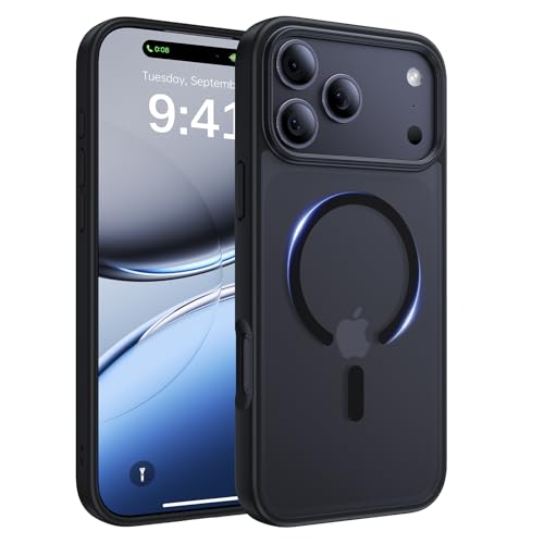 Coque antichoc iPhone 17 Pro Max de qualité militaire avec finition noire mate