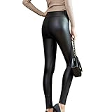 Hochwertige, elastische, schlanke Leggings aus Kunstleder, bequemer zu tragen.