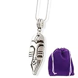 Tiki Mask Necklace | Carving Snake Chain Pendant