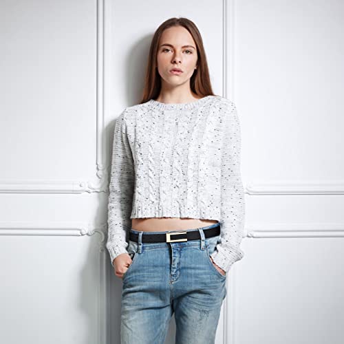 Womens Leather Belt for Pants Jeans Fashion Dresses Gold Buckle Skinny Belts for Ladies 2 Pack3