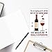 TNCDJKPA Funny Birthday Card for Women Men - If You Were Wine Humorous Anniversary & Valentine's Day Card for Wife, Husband, Mom, Best Friend - Witty Getting Old Joke Gift for Wine Lovers
