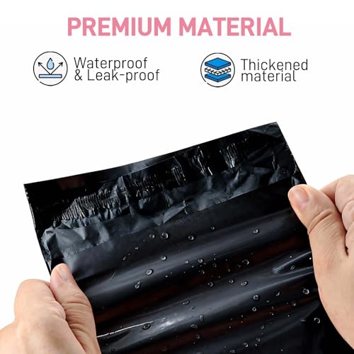 Image of Sanitary Napkin Disposal Bags FARVIGOR, 100Pcs Women Feminine Hygiene Disposal Bags for Tampons and Pads, Personal Disposal Bag Self-Sealing, Privacy Protection, 9.8x5.9 inch(Black)