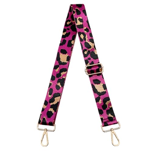 Image of Purse Strap Replacement Wide Adjustable Crossbody Shoulder Strap Guitar Straps for Handbags Leopard Rose