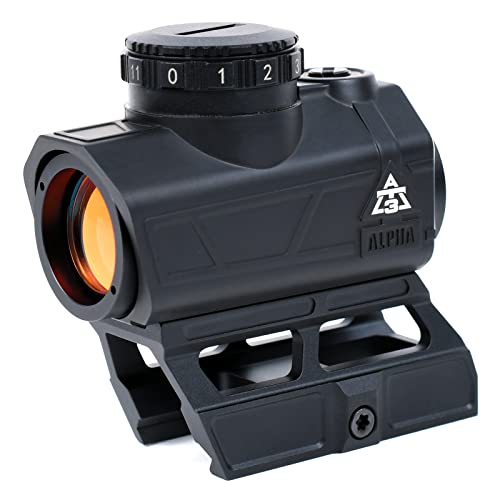 AT3 Tactical Alpha 2 MOA Red Dot Sight with Shake Awake Activation - Absolute and Lower 1/3 Cowitness Mounts Included - Aimpoint T1/T2 Compatible Pattern