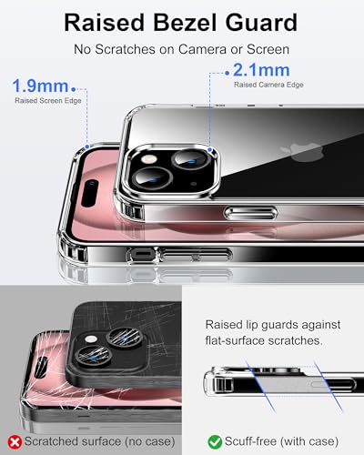 Image of HOOMIL Case for iPhone 15, Anti-Yellowing, Crystal Clear