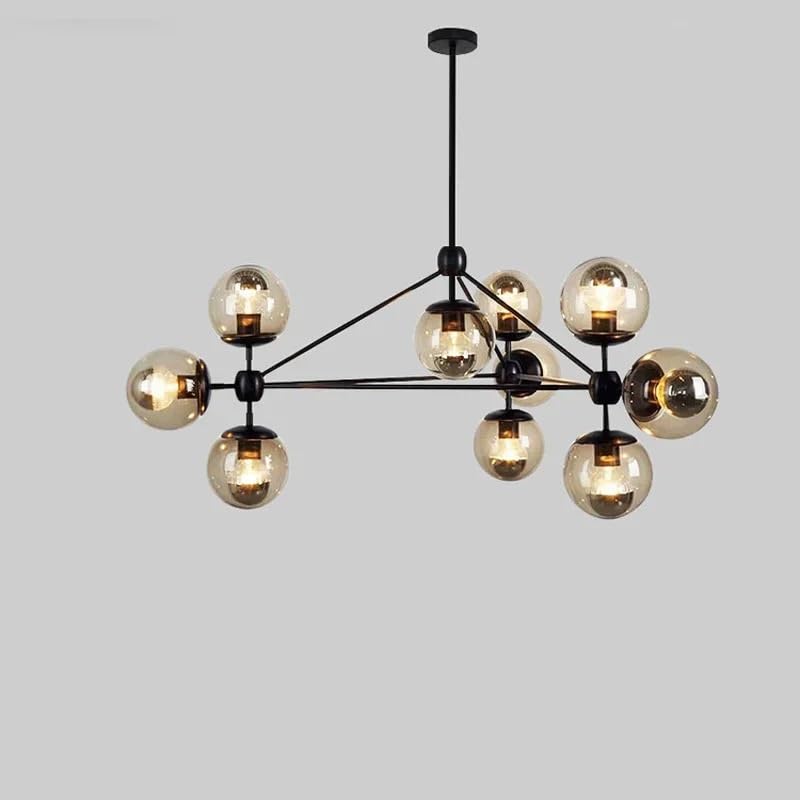 Lustre industriel vintage pour une ambiance loft de restaurant chic