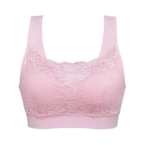 Litthing Women Sports Bra Seamless Comfortable Soft Breathable Ladies Lace Bras Removable Padded Tops Push up Underwear Packs Cover