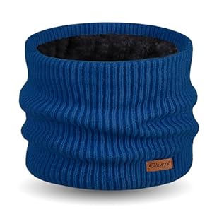 Oliumt Kids Neck Warmer Winter Neck Gaiters Knitted Infinity Scarf for Boys Girls Fleece Lined Ski Mask for Cold Weather