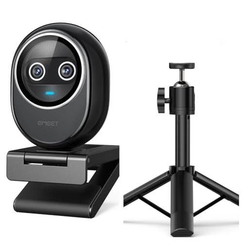 Image of EMEET Piko+ 4K Webcam for Streaming Black and Desk Tripod