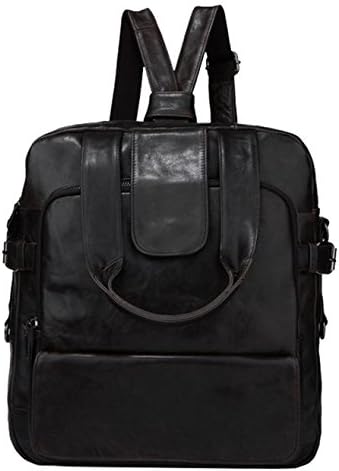 Iblue Vintage Leather Men's Fashion Laptop Backpack Travel Handbag Grey #7065q