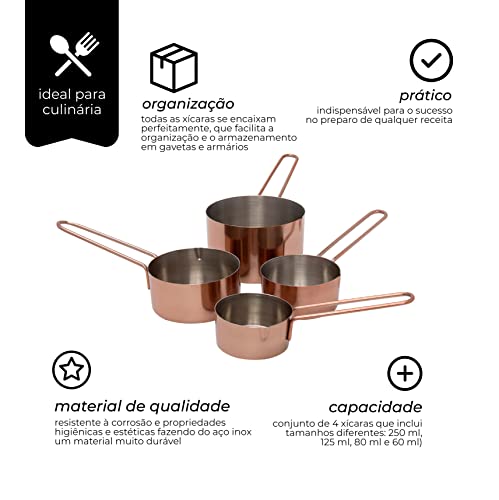Xícaras Medidoras 4 pçs 3 Xícaras Medidoras 4 pçs - Imagem 3