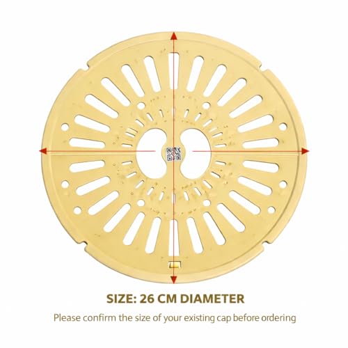 Image of safety Cover /Dryer Spin Cap Suitable for LG 7.2kg /7.5kg /8kg /8.5kg Capacity Semi Automatic Washing Machine Cover /LID Yellow Match Size (Diameter: 10.2 inch /26 cm) (Pack of 1)