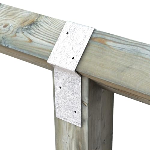 Image of [FIXINGS DIRECT] 10x Heavy Duty Knee Rail Straps | Attach Knee Rails to Posts | Galvanised Knee Rail Fence Post Brackets | Fencing Knee Rail Bracket for Fence Posts (10x (100 x 475mm))