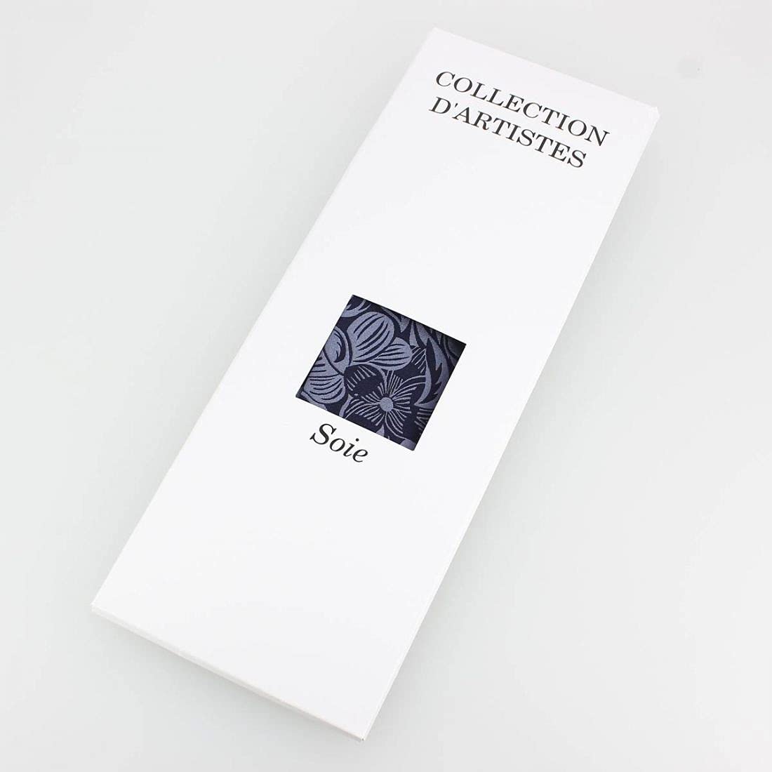 Cravate Lyonnaise. Dufy Grosses Fleurs, Soie. Bleu fleur. Fantaisie. FABRIQUE EN FRANCE