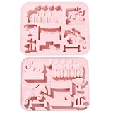 Airssory Silikonformen mit Rennmotiv, rechteckig, 18,6 x 14,7 x 1,9 cm, 2 Stück für Kuchendekoration, Süßigkeitenherstellung, DIY-Backen