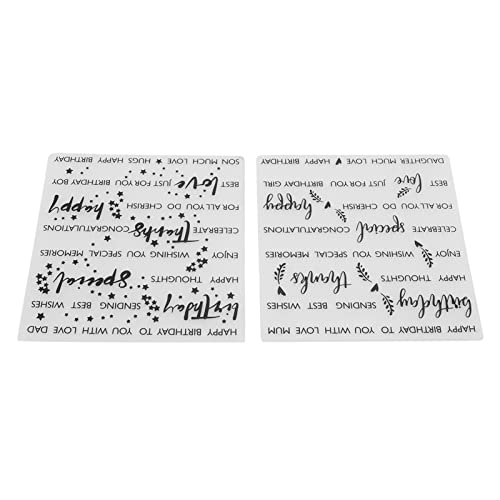 Jeanoko Card Making Stamps, 2Pcs Plastic Embossing Folders For Invitation Letter For Envelope #TOP15