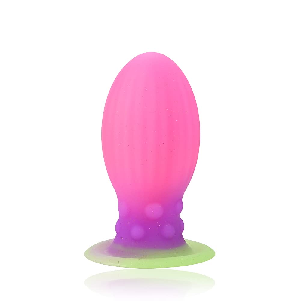 FST Silicone Butt Plugs Anal Sex Toys - Small Butt Plug with Suction Cup Luminous Anal Toy for