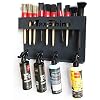 Maxshine Universal Brush & Trigger Bottle Holder Wall-Mount Organizer Holds 10 Brushes & 6 Spray Bottles Black Powder-Coated Metal Rack for Garage, Auto Detailing Shop & Car Care Storage