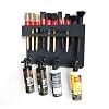 Maxshine Universal Brush & Trigger Bottle Holder Wall-Mount Organizer Holds 10 Brushes & 6 Spray Bottles Black Powder-Coated Metal Rack for Garage, Auto Detailing Shop & Car Care Storage