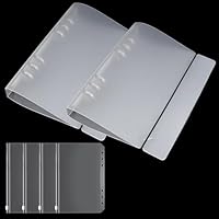 6 Löcher A5 Ringbuchordner Transparentes Nachfüllbare Notizbuchhülle mit A5 Binder Taschen Budget Planner Ordner für Loseblatt Schule Büro Haushalt