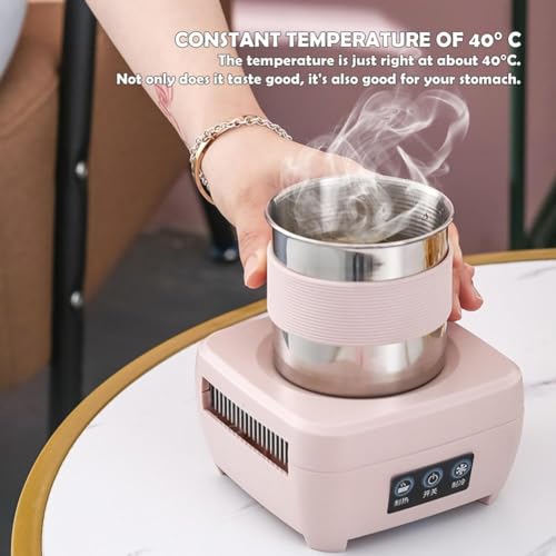 Enfriador eléctrico de Vasos: enfría y calienta Bebidas al Instante para Leche, Vino, Cola, Cerveza y Bebidas enlatadas. (White)
