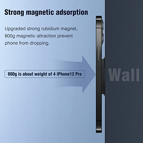 Image of Nillkin 2 pcs SnapHold Magnetic Sticker for Apple iPhones with Magsafe Only PU Material Strong Adhesion Media View or Office Use Blue Color X 2