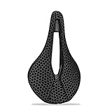 ZTTO Road Bike Saddle, Carbon 3D Printed Beehive Structure Wear Resistant Ergonomic Design Bike Seat, Ultra-Light Hollow Comfortable Road Bike