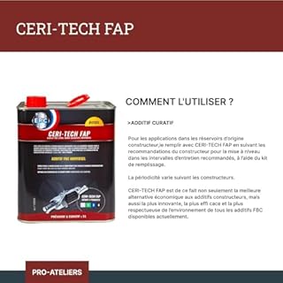 ERC - [Ceri-Tech FAP universelle | Additif catalyseur pour moteur Diesel | Abaisse la température de combustion | Préventif & Curatif | Prolonge la durée de vie du turbo | 3L