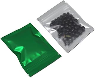 100 Pcs Mylar Smell Proof Zipper Lock Food Storage Bag Aluminum Foil Airtight