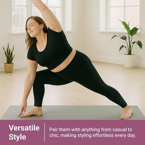Image of SATINA High Waisted Leggings for Women - Comfortable and Stretchy in Versatile Sizes and Colors