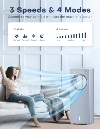 Image of MYICY 25 inch Windowless Air Conditioner with Double Tanks for 16H Cooling, 25ft Remote & Timer,3-IN-1 Evaporative Air Cooler for Room, 90 Oscillation, 30dB, 3-Speed Swamp Cooler Air Conditioner Portable