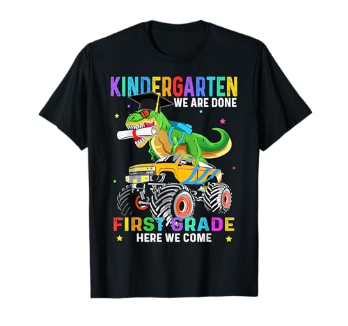 Kindergarten are Done Graduation Class 2025 Dinosaur Boys T-Shirt