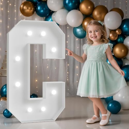 Image of 3FT Marquee Letters C, Large Light Up Letters for Birthday Decor