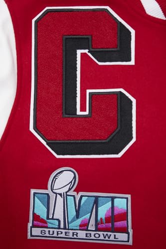 Pro Standard Mens NFL Kansas City Chiefs Mash Up Varsity Jacket Red/White XL - Image 7